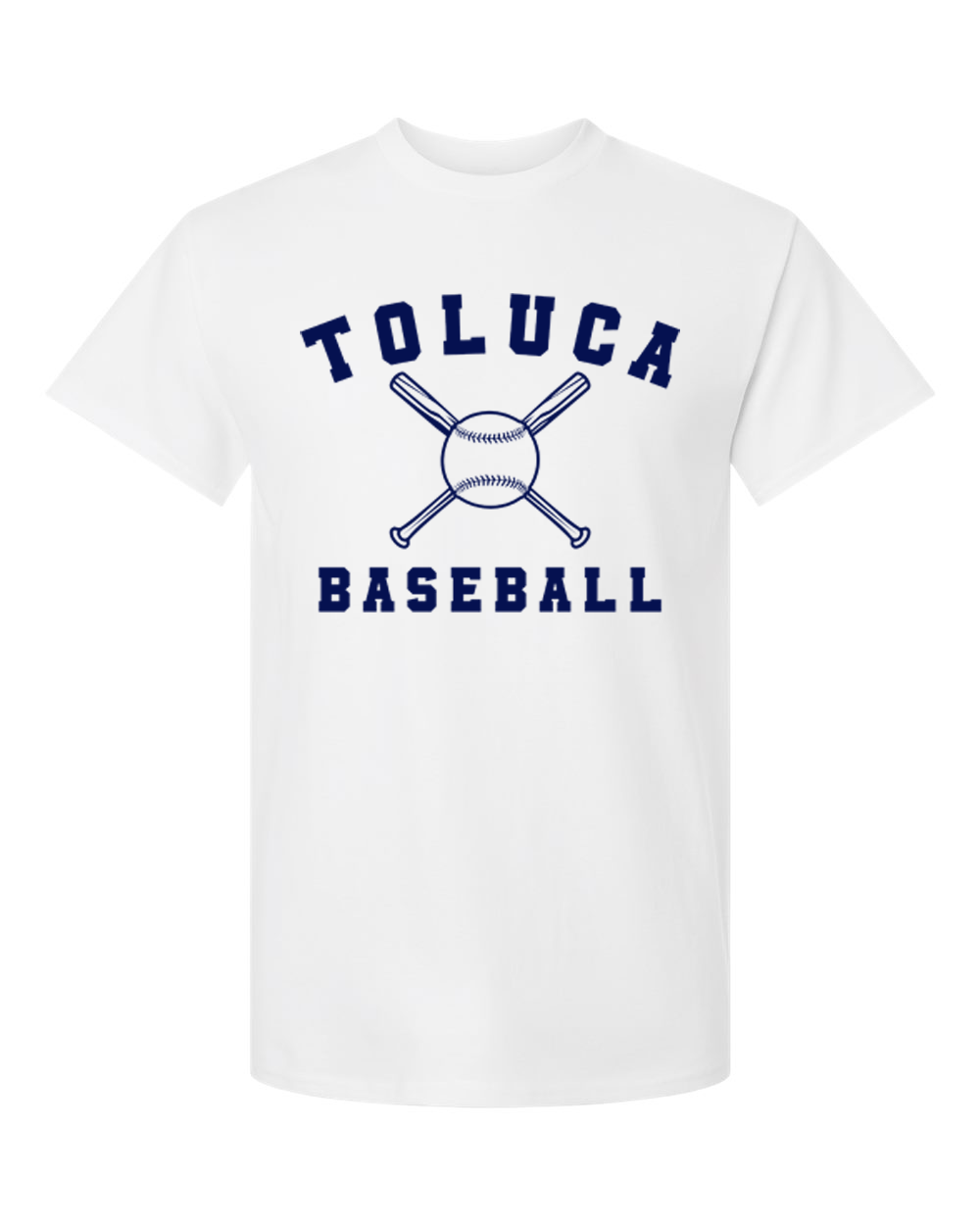 TOLUCA CLASSIC TEE - WHITE & NAVY